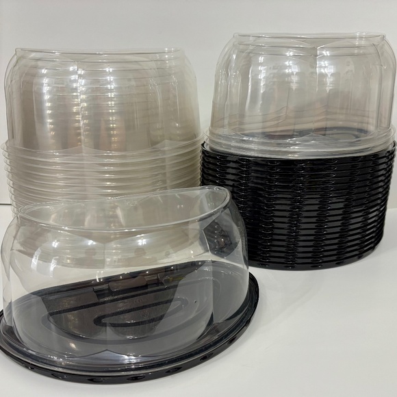 NEW Practiv Evergreen 5” Rose Dome Lid and Base for Half Round 8" Cake - Picture 1 of 3